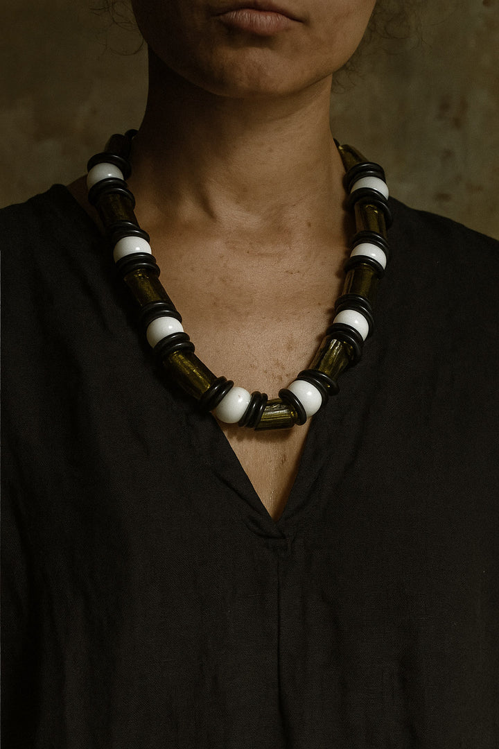 Ariana Mix Material Necklace