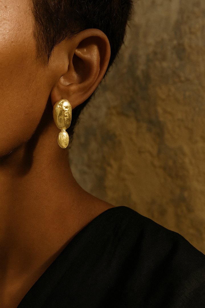 Elena Brass Earrings